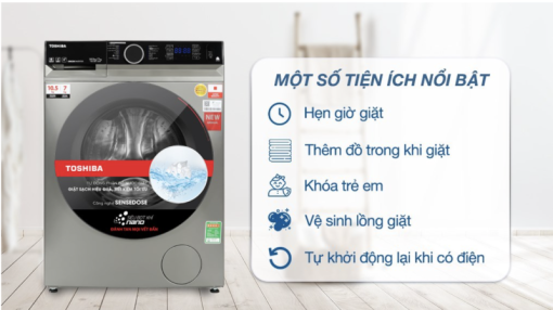 Máy giặt sấy Toshiba Inverter TWD BM115GF4V(SK) - 7